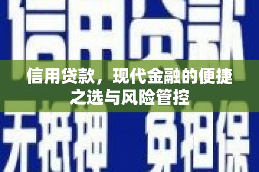 抚远信用贷款，现代金融的便捷之选与风险管控