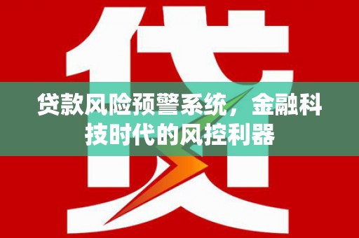 抚远贷款风险预警系统，金融科技时代的风控利器