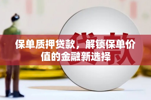 抚远保单质押贷款，解锁保单价值的金融新选择