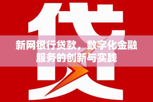 抚远新网银行贷款，数字化金融服务的创新与实践