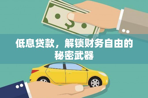 抚远低息贷款，解锁财务自由的秘密武器