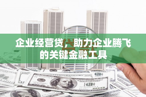 抚远企业经营贷，助力企业腾飞的关键金融工具