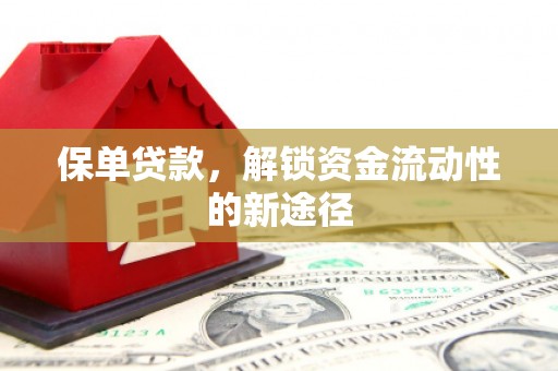 抚远保单贷款，解锁资金流动性的新途径