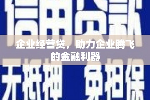 抚远企业经营贷，助力企业腾飞的金融利器