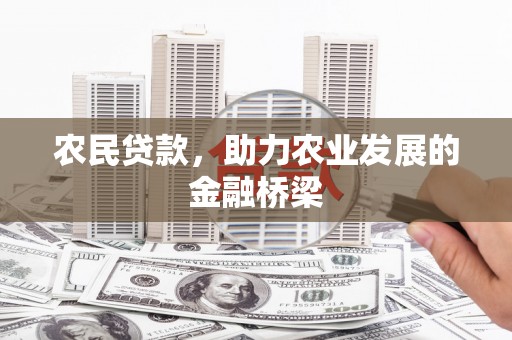 抚远农民贷款，助力农业发展的金融桥梁