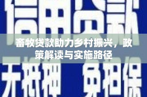 抚远畜牧贷款助力乡村振兴，政策解读与实施路径