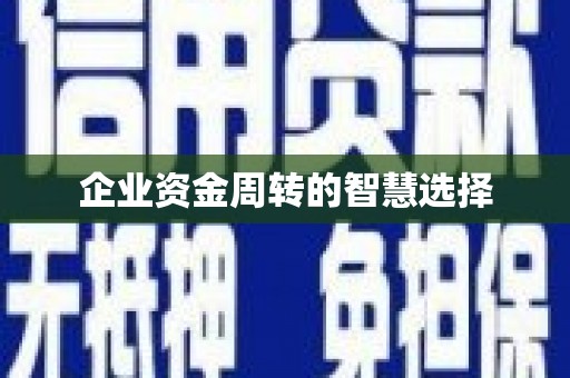 抚远企业资金周转的智慧选择