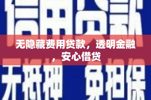 抚远无隐藏费用贷款，透明金融，安心借贷