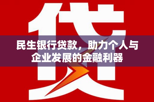 抚远民生银行贷款，助力个人与企业发展的金融利器