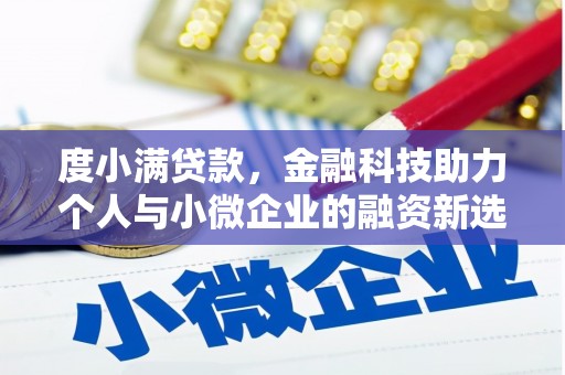 抚远度小满贷款，金融科技助力个人与小微企业的融资新选择