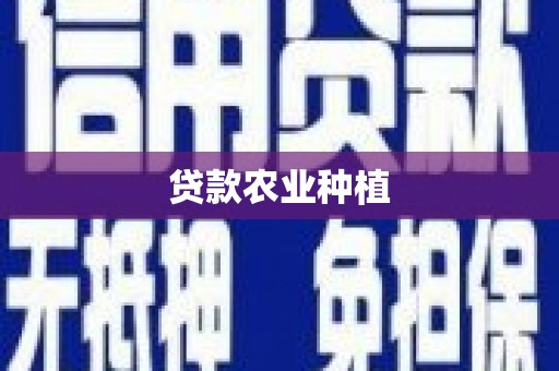抚远贷款农业种植