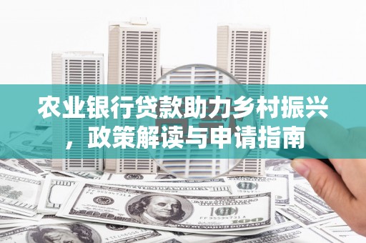 抚远农业银行贷款助力乡村振兴，政策解读与申请指南